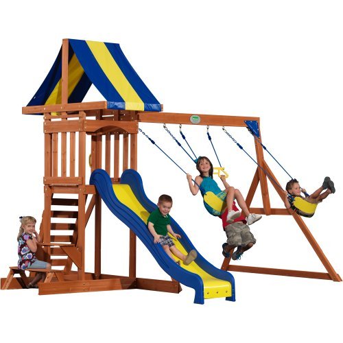 backyard playsets for older kids with swing